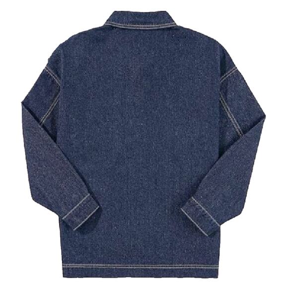 Women's Jean Jacket Boyfriend Button Up Long Sleeve (S) - Picture 4 of 6